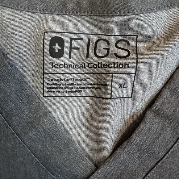 Figs Modern V-Neck Leon Pocket‎ Scrub Top Tailored Fit Graphite Gray Size XL - Picture 5 of 8